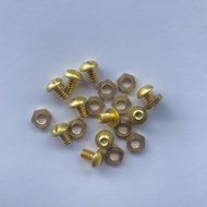 Gold Nut Attached To The Outer Head (With Female Nut)