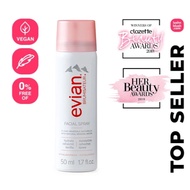 Evian Natural Mineral Water Facial Spray Mist Travel Size 50ml