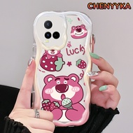 CHENYYKA Casing Ponsel untuk VIVO Y21 2021 Y21G Y33s Y21s Y21e Y21a Y21t T1x 4G Case Hp kartun strob