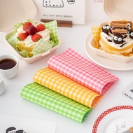 烘焙蛋糕裝飾防油紙格子油紙水果草莓野餐三文治便當盒簡餐墊紙