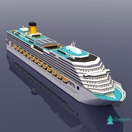 tooppoo] Cruise Ship Paper Model Cruise Ship 3D Paper Model DIY Puzzle Manual Papercrafts Toy new