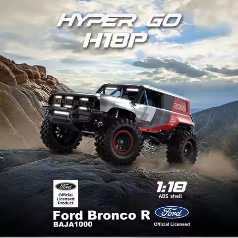 MJX RC Car 1 18 Scale H18P Ford Bronco Baja 1000 Brushless Off Road Climbing Crawler Model Outdoor R