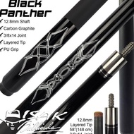 270324 Terlaris Black Panther Carbon Graphite Pool Cue | 12.8 Mm