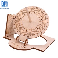 Gazechimp Equatorial Sundial Clock DIY Wooden Building Functional Teaching Aid Educational