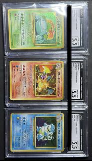 Charizard BIastoise Venusar Pokémon (1996) Japanese base set holo /噴火龍水箭龜奇異花御三家一set 價錢可議☺️