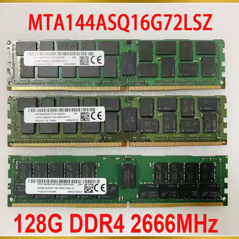 1Pcs 128GB 128G DDR4 2666MHz 2S4RX4 PC4-2666V 2666 ECC REG For MT Server Memory MTA144ASQ16G72LSZ