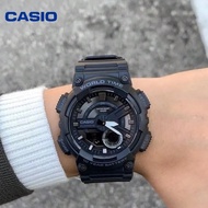 Casio Sports Digital Analog Watch, All Black Colorway, 100M Waterproof, 52mm Large Display, Resin Ba