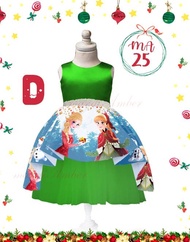 2Y - FROZEN ELSA ANNA BAJU DRESS BABY CEWEK MARDI AMBER MA25D