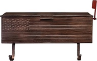 Oakland Living AZ620-COPPER Copper Patriotic Metal Outgoing Mail Flag and Newspaper Hangers Wall Mou