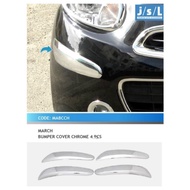 Nissan march chrome Side bumper list 4pcs jsl