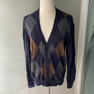 USED Daks argyle cardigan size 95