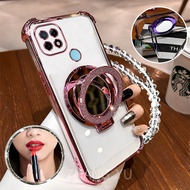 Case for Realme C21Y C25y C21 phone case makeup mirror holder 2025 new shockproof softcase cover