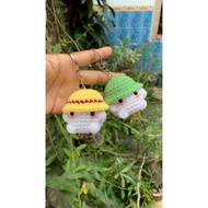 Bunny keychain crochet | Mushroom crochet keychain
