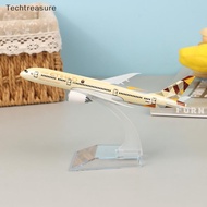 [Teh] 16cm Etihad 787 Alloy Airplane Diecast Airplane Model Airplane Model for Gift Collection Desk 