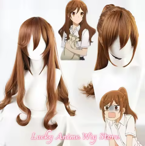 Cosplay Horimiya Hori Kyoko Wig Anime game party brown curly wig heat-resistant synthetic fiber wig