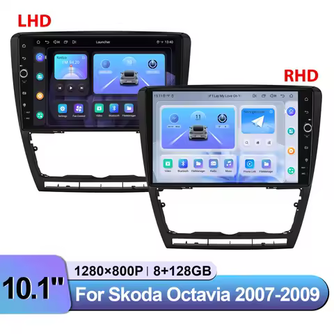 JOYING Android 13.0 Car DVD Player Car Stereo For Skoda Octavia 2007-2009 Keep Steeering wheel contr