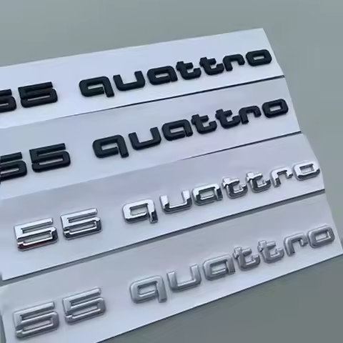 AUDI Car ABS Rear Trunk Sticker For Audi 35 55 50 Quattro Logo A7 A8 Q3 A1 A3 A5 A6 Q4 Q5 S7 A4L Tai