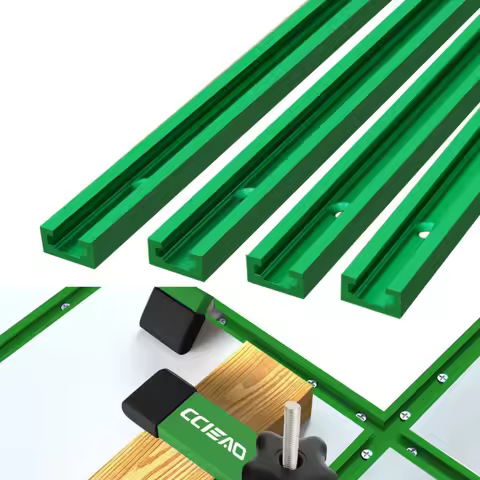 2/4pcs T Track Woodworking T-slot Slide Track Miter, Aluminium Alloy 19x9.5mm T-slot Miter Track Jig
