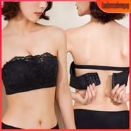 [Ready Stock]New 34-46B/C Large Size Tube Top Lace Bra Women's Ultra Thin Seamless Strapless Plus Si