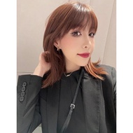 Silver Plating Thick Gold Hand-Inlaid Diamond Earrings 8AOJ