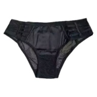 Boohoo Black satin back mesh Panty