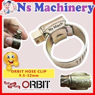 ORBIT Hose Clip. 9.5mm-12mm Hose Clip. Zinc Plated Worm Drive Hose Clamp. (1PC) Good Quality Hose Cl