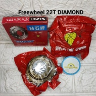 Freewheel Gear Gir 22T DIAMOND Asli Sprocket Sepeda Single Speed Jengki Onta Onthel 28 BMX Jadul