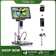 TOMLOV กล้องจุลทรรศน์ดิจิตอล DM201 Pro 7นิ้ว32GBความคมชัดสูงการตรวจสอบจากโรงงานโทรศัพท์มือถือบำรุงรั