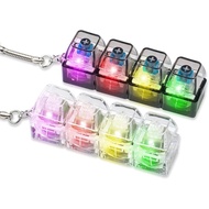 2Pcs Keyboard Fidget Toy for Adults Clicker Keyboard Light Up, Creamy & Clicky Keyboard Fidget Keych