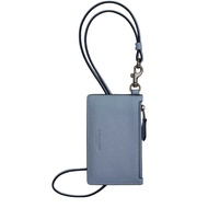 Coach Zip Lanyard Card Case - Pale Lapis CAJ45