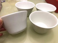 全新有包裝-意大利高級陶瓷純白色茶碗湯碗-可入焗爐及微波爐Bowls bowl