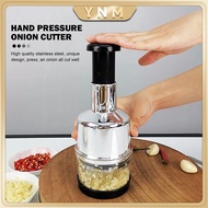 YNM Multi-Function Manual Onion Cutter Vegetable Chopper Hand Press Garlic Chopper Handheld Food Processor Shredder Garlic Mincer