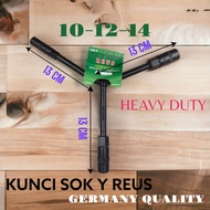 KUNCI SOK Y REUS 10-12-14MM GERMANY QUALITY HITAM HD 7412
