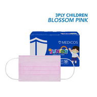MEDICOS 3PLY ASTM 1 Children Surgical Mask 50s (Sky Blue/Just White/Zesty Lime/Blossom Pink/Dreamy L
