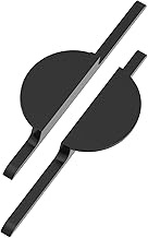 9BUILD 4 Pack Matte Black Cabinet Pulls 2-1/2 inch (64mm) Hole Center Kitchen Cabinet Handles Half M