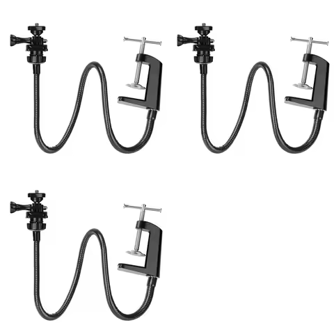 FFYY-3X Webcam Stand, Upgraded Webcam Mount Stand With Flexible Gooseneck And Clamp, Suit For Logite