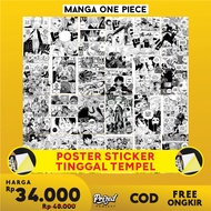 Poster Sticker Manga Komik Anime One Piece Wallpaper Dinding
