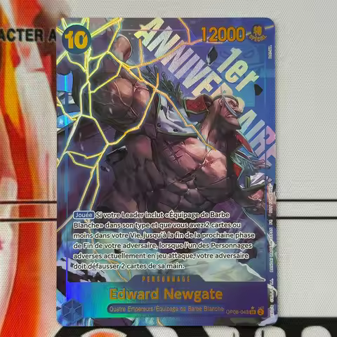 French Proxy Card One Piece 1st Anniversary Pack Edward Newgate SR Collectible Card OPCG Anime Gift