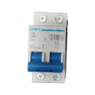 CHINT 63A 2Pole Miniature Circuit Breaker 4.5 KAIC 220V DIN Rail Type MCB - EB2PC634.5KA