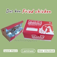 @50pcs laminated fried chicken box 1 color size 15x10x6