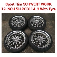 Sport Rim SCHWERT WORK MODERNES EXOTISCHES ELEMENT 19 INCH 5H PCD114.3 For Estima Alphard Vellfire Harrier Stream Civic