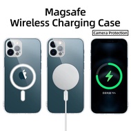 Kesing Silikon Hardcase Mika Transparant Bening Magsafe Magnetic Wireless Charging Case Iphone X Iph