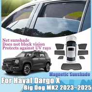 Car Mesh Sunshade For Haval Dargo X H-Dog H7 Big Dog MK2 2023 2024 2025 Anti UV Mesh Sunshade Magnet