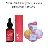 Paket Cream Fair And Lovely Day & Night + Serum Forte Acne Original BPOM