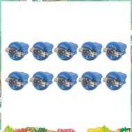 10Pcs LED Bulb Meter Dash B8-5D T5 Lamp with Holder Blue Tuning Auto Car Light