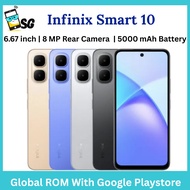 Infinix Smart 10(3GB + 64GB) | 5000mAh | 8 MP Rear Camera | Global ROM With Play Store | Fast SG Shi