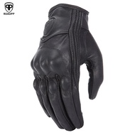 【Worth-Buy】 Roaopp Retro Pursuit Real Motorcycle Gloves Touch Screen Men Women Motocross Waterproof Electric Bike Gloves Moto
