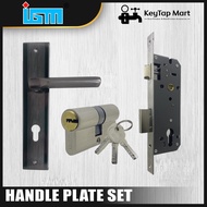Handle Plate Set IGM IK-888L NB/BN Wooden Door Handle Door Handle - KEYTAP MART