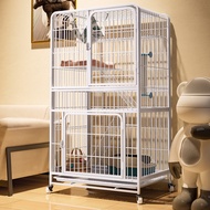 Cat cage villa, extra-large, providing ample space for indoor use, a two-story cat house with a buil