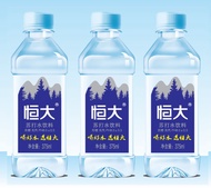 Evergrande soda water drink original sugar-free and steam-free full case 375mlX24 bottles of weakly alkaline mineral water drinking water.